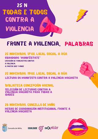 Fechas, información, programa, cartel, imágenes, mapa y ubicación de Todos e Todas Contra a Violencia  en  Miño