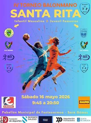 Fechas, información, programa, cartel, imágenes, mapa y ubicación de IV Torneo Balonmano Santa Rita  (2026)  en  Vilagarcía de Arousa