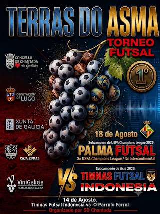 Fechas, información, programa, cartel, imágenes, mapa y ubicación de I Torneo de Fútbol Sala Terras do Asma (2026)  en  Chantada