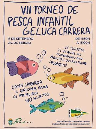 Fechas, información, programa, cartel, imágenes, mapa y ubicación de VII Torneo de Pesca Infantil Geluca Carrera (2026) en Pontedeume
