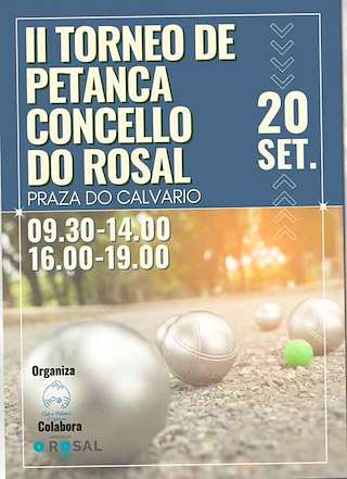 Fechas, información, programa, cartel, imágenes, mapa y ubicación de II Torneo de Petanca  en  O Rosal