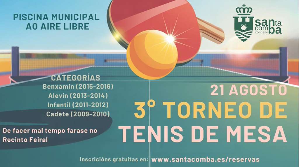 III Torneo de Tenis de Mesa (2025) en Santa Comba