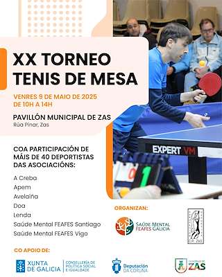 Fechas, información, programa, cartel, imágenes, mapa y ubicación de XX Torneo de Tenis de Mesa  en  Zas