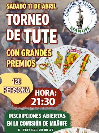 Fechas, información, programa, cartel, imágenes, mapa y ubicación de Torneo de Tute de Mañufe (2026)  en  Gondomar