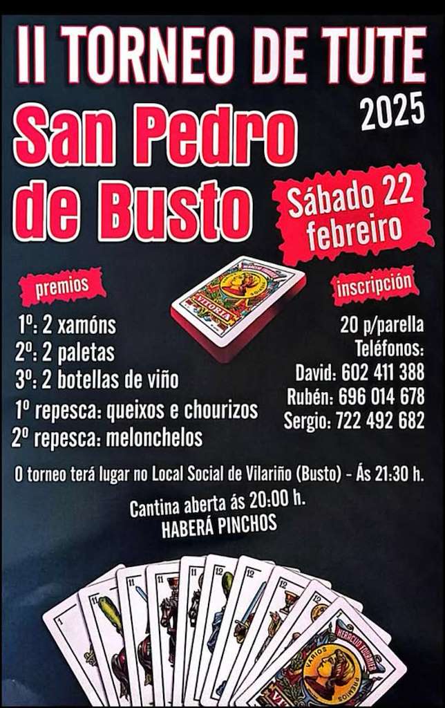 II Torneo de Tute de San Pedro de Busto en Santiago de Compostela
