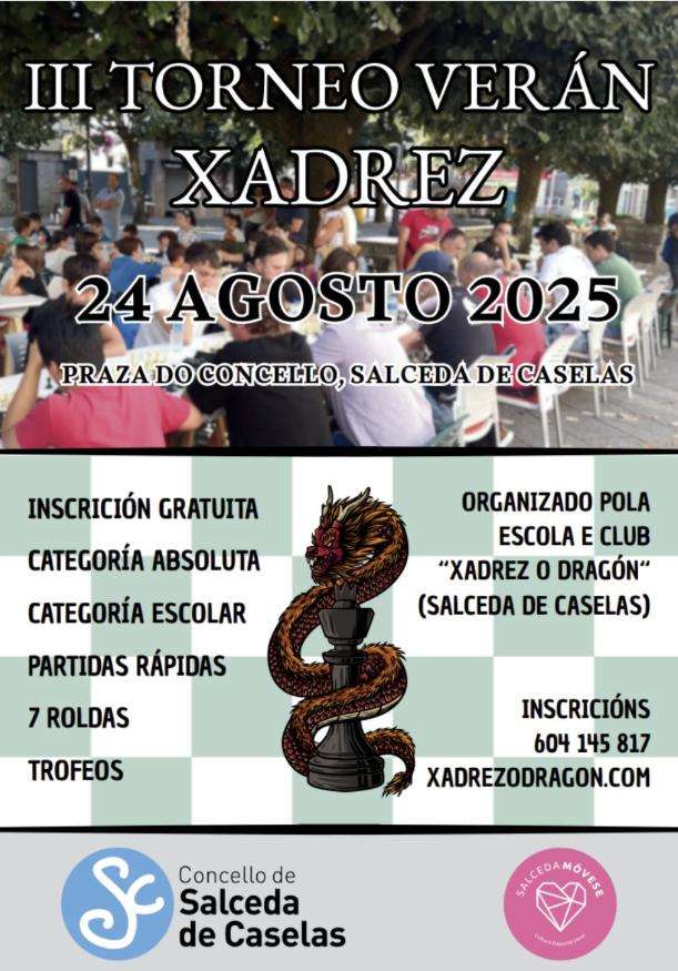 III Torneo de Verán de Xadrez  (2025) en Salceda de Caselas