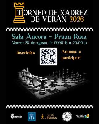 Fechas, información, programa, cartel, imágenes, mapa y ubicación de Torneo de Xadrez (2026)  en  Cedeira