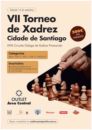 Fechas, información, programa, cartel, imágenes, mapa y ubicación de VII Torneo de Xadrez de Área Central  en  Santiago de Compostela