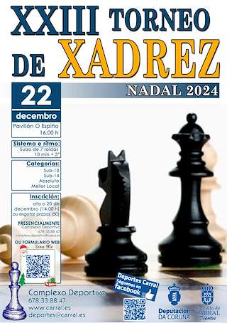 Fechas, información, programa, cartel, imágenes, mapa y ubicación de XXIII Torneo de Xadrez de Nadal  en  Carral