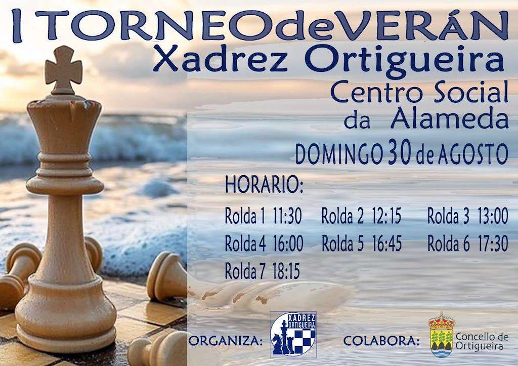 I Torneo de Xadrez de Verán (2026) en Ortigueira