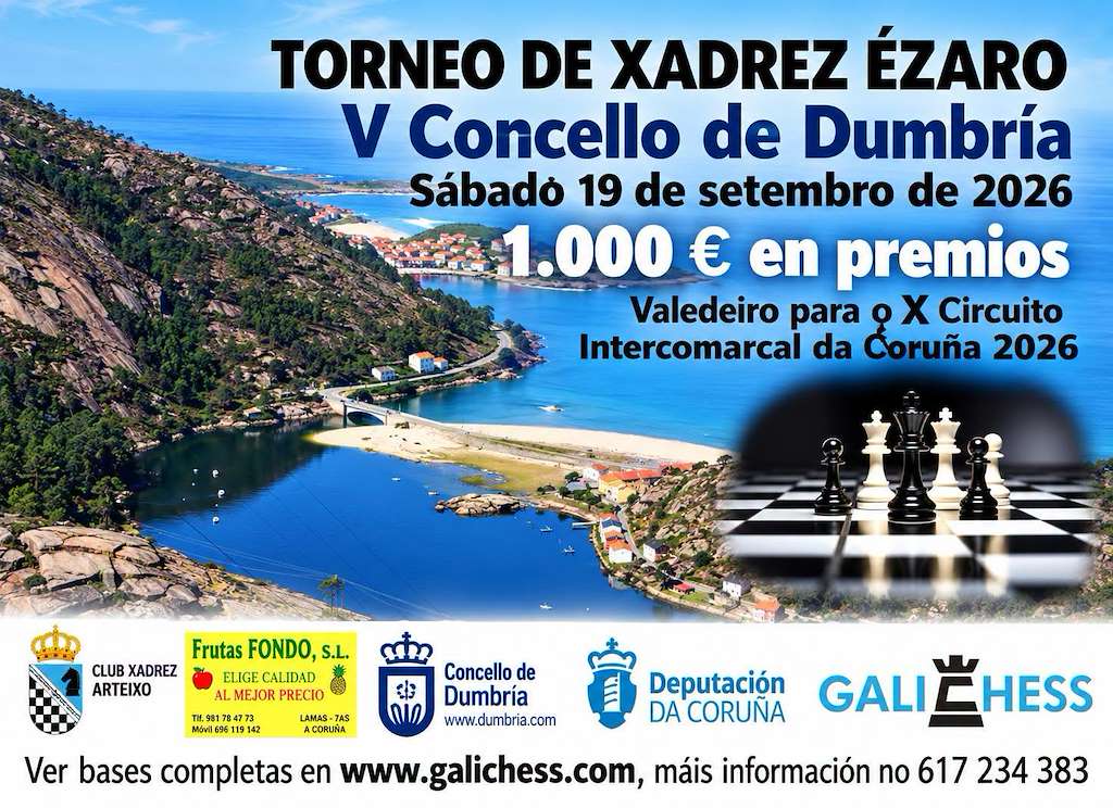 V Torneo de Xadrez Ézaro - V Concello de Dumbría (2026)
