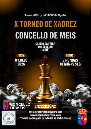 Fechas, información, programa, cartel, imágenes, mapa y ubicación de X Torneo de Xadrez (2026)  en  Meis