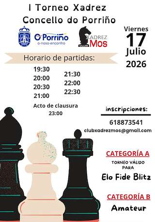 Fechas, información, programa, cartel, imágenes, mapa y ubicación de I Torneo de Xadrez (2026)  en  O Porriño