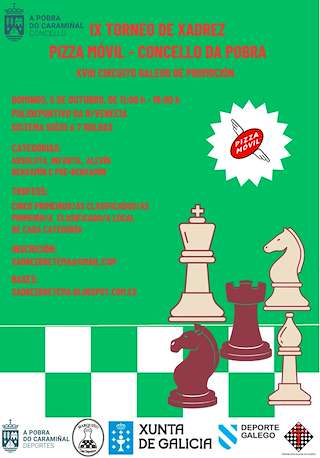 Fechas, información, programa, cartel, imágenes, mapa y ubicación de IX Torneo de Xadrez Pizza Móvil (2025)  en  A Pobra do Caramiñal
