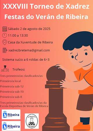 Fechas, información, programa, cartel, imágenes, mapa y ubicación de XXXVIII Torneo de Xadrez  en  Ribeira