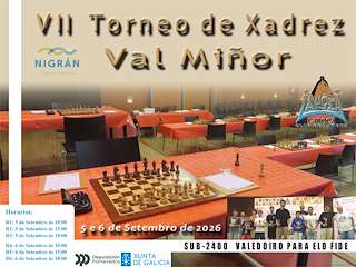 Fechas, información, programa, cartel, imágenes, mapa y ubicación de VII Torneo de Xadrez Val Miñor (2026)  en  Nigrán