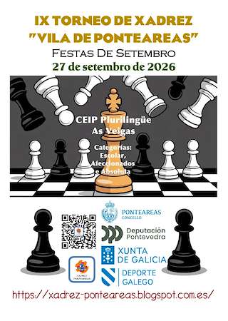 Fechas, información, programa, cartel, imágenes, mapa y ubicación de IX Torneo de Xadrez Vila de Ponteareas (2026)