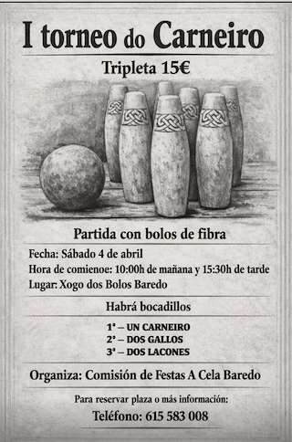 Fechas, información, programa, cartel, imágenes, mapa y ubicación de I Torneo do Carneiro de Baredo (2026)  en  Baiona