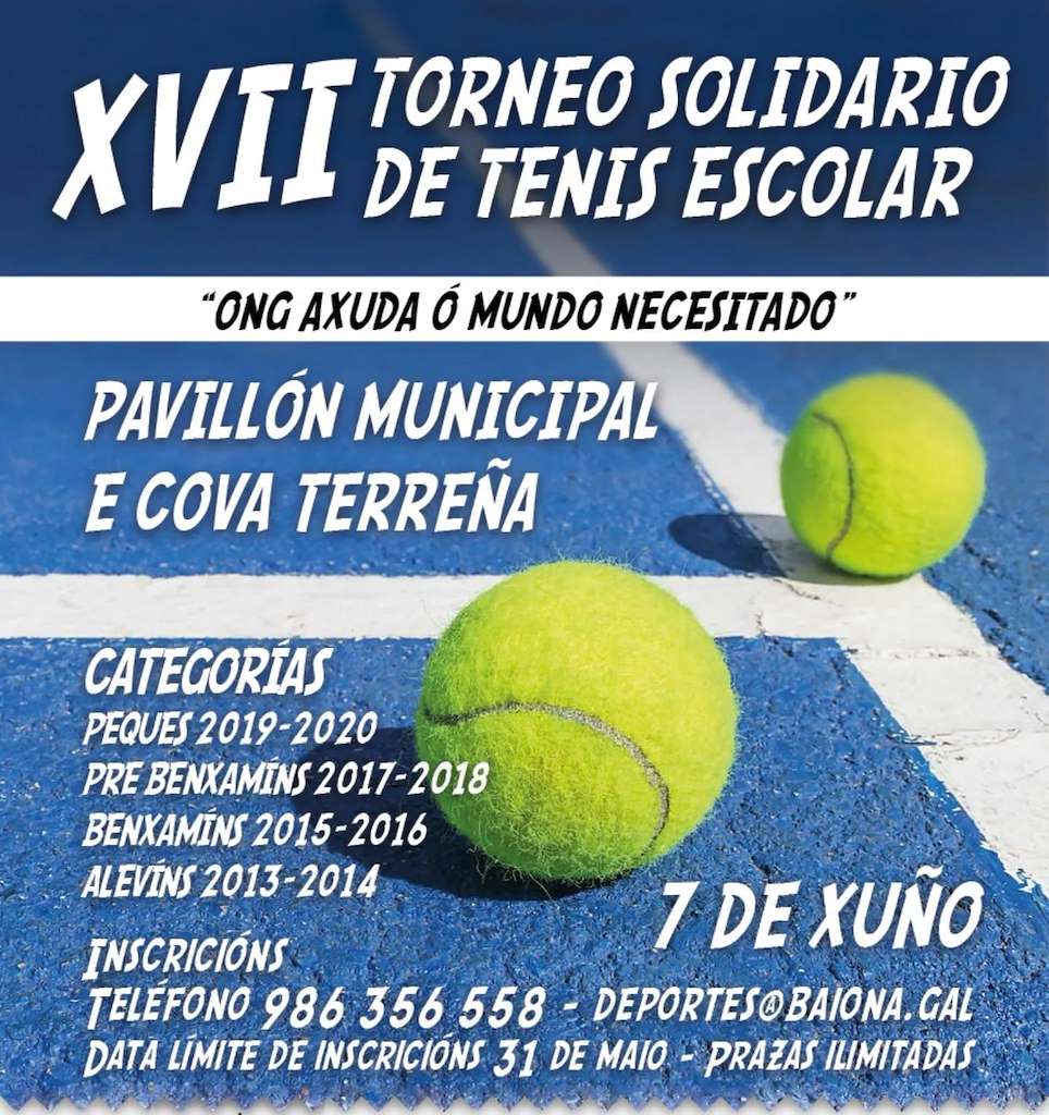 Torneo Escolar Solidario de Tenis en Baiona