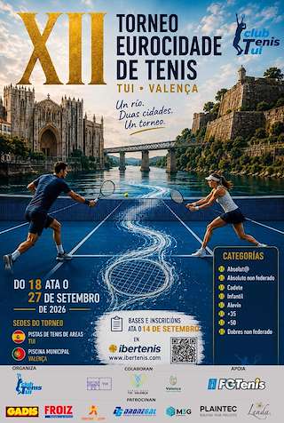Fechas, información, programa, cartel, imágenes, mapa y ubicación de XII Torneo Eurocidade de Tenis  (2026) en Tui