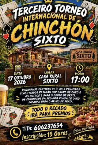 Fechas, información, programa, cartel, imágenes, mapa y ubicación de III Torneo Internacional de Chinchón do Sixto (2026)  en  Vilagarcía de Arousa