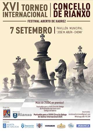 Fechas, información, programa, cartel, imágenes, mapa y ubicación de XVI Torneo Internacional de Xadrez Concello de Rianxo