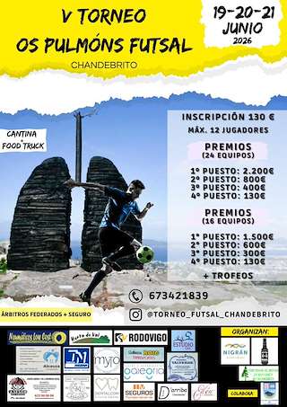 Fechas, información, programa, cartel, imágenes, mapa y ubicación de V Torneo Os Pulmóns Futsal (2026)  en  Nigrán
