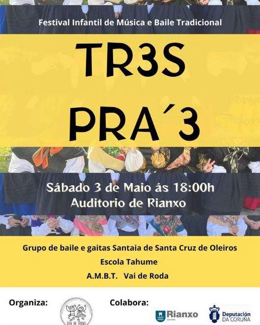 Tr3s Pra 3 - Festival Infantil de Música e Baile Tradicional (2024) en Rianxo