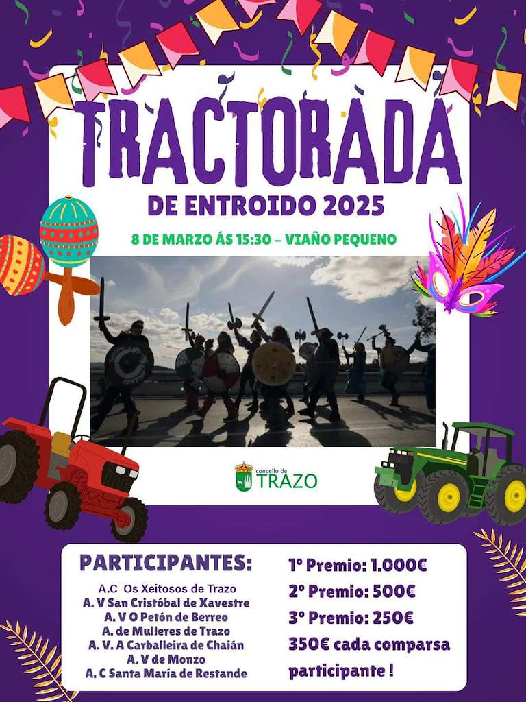 Tractorada de Entroido en Trazo