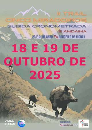 Fechas, información, programa, cartel, imágenes, mapa y ubicación de III Trail Cinco Miradoiros (2025)  en  Nigrán