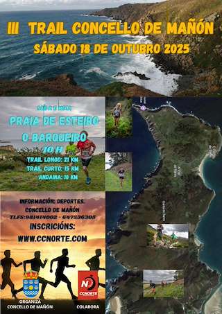 Fechas, información, programa, cartel, imágenes, mapa y ubicación de III Trail Concello de Mañón (2025)
