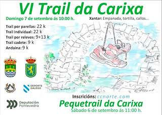 Fechas, información, programa, cartel, imágenes, mapa y ubicación de VI Trail da Carixa  en  Vila de Cruces