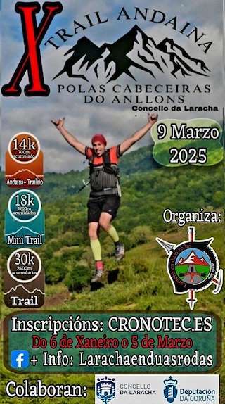 Fechas, información, programa, cartel, imágenes, mapa y ubicación de X Trail e Andaina Polas Cabeceiras do Anllóns  en  Laracha