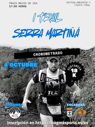 Fechas, información, programa, cartel, imágenes, mapa y ubicación de I Trail Serra Martiñá (2025)  en  San Cristovo de Cea