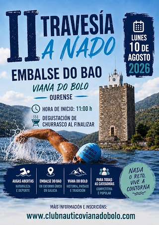 Fechas, información, programa, cartel, imágenes, mapa y ubicación de II Travesía a Nado Embalse do Bao (2026)  en  Viana do Bolo
