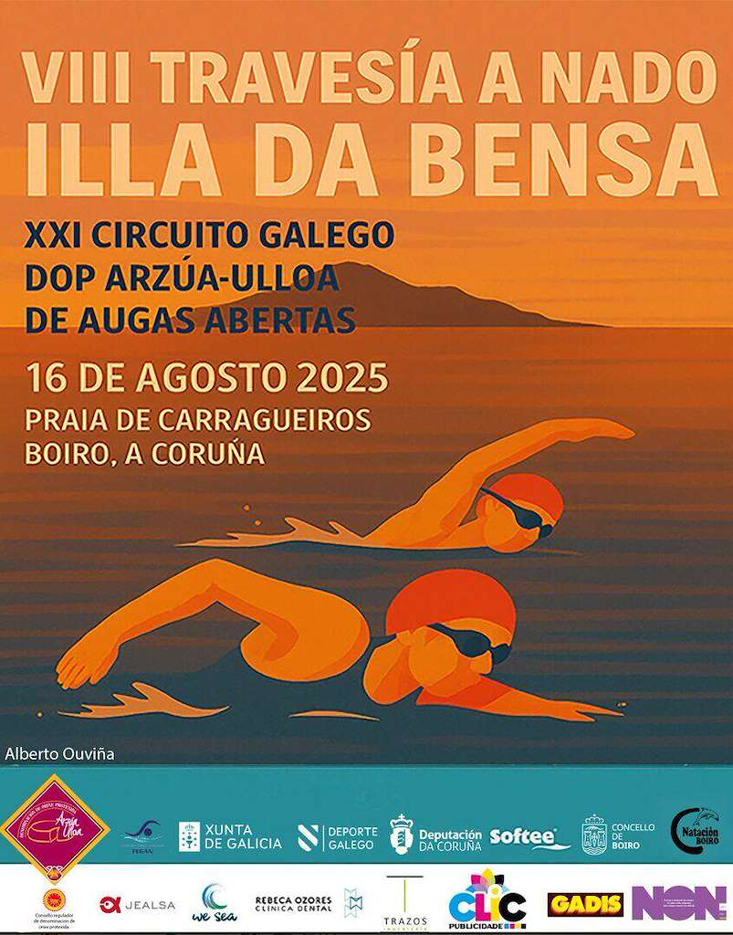 Travesía a Nado Illa da Bensa  (2025) en Boiro