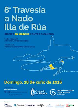 Fechas, información, programa, cartel, imágenes, mapa y ubicación de VIII Travesía a Nado Illa de Rúa (2026) en Ribeira