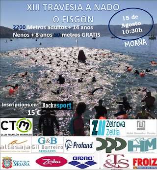 Fechas, información, programa, cartel, imágenes, mapa y ubicación de XIII Travesía a Nado O Fisgón   en  Moaña