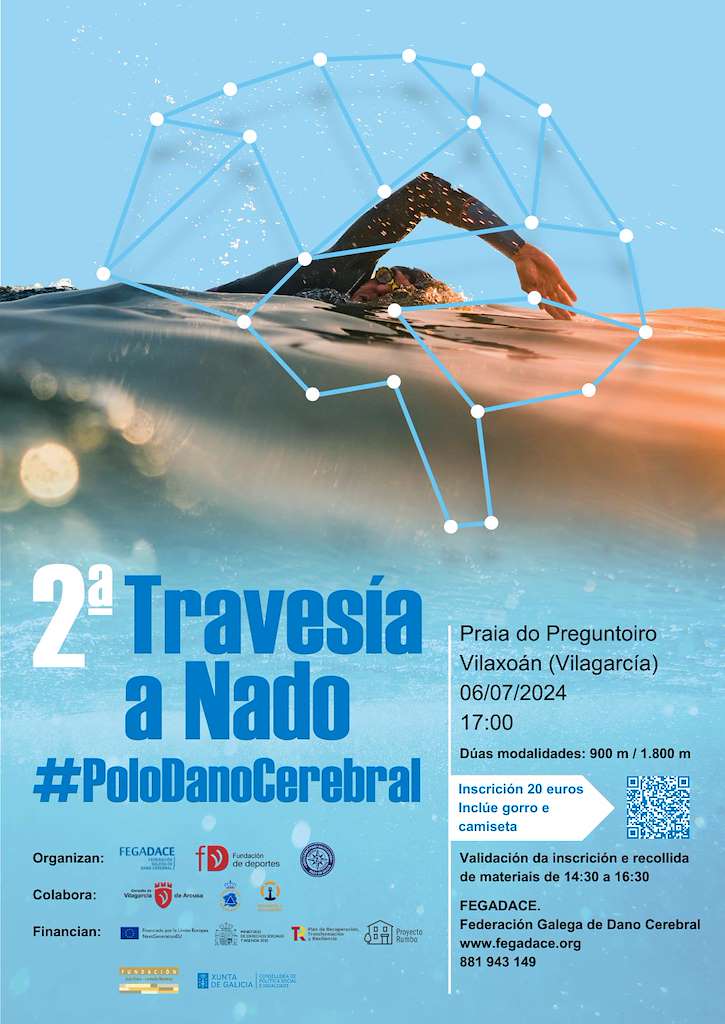 Travesía a Nado - Polo Dano Cerebral en Vilagarcía de Arousa