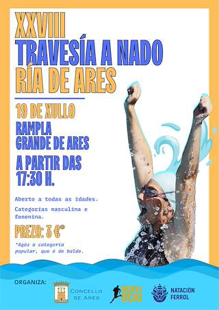 Fechas, información, programa, cartel, imágenes, mapa y ubicación de XXVIII Travesía a Nado Ría de Ares