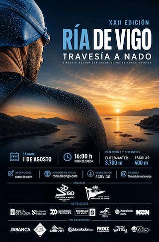 Fechas, información, programa, cartel, imágenes, mapa y ubicación de XXII Travesía a Nado Ría de Vigo (2026)