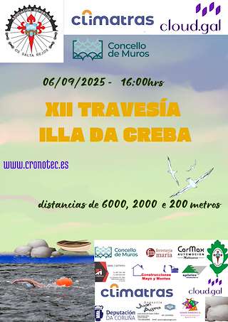 Fechas, información, programa, cartel, imágenes, mapa y ubicación de XII Travesía Illa da Creba  en  Muros