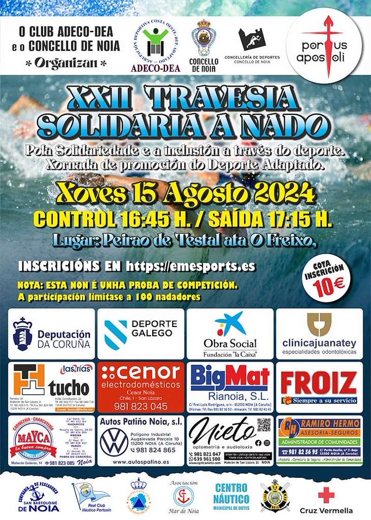 XXII Travesía Solidaria a Nado en Noia