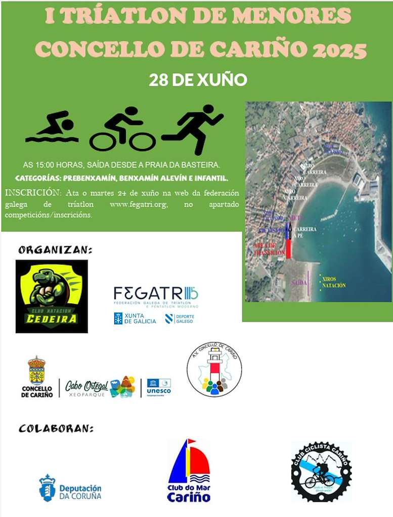 I Triatlón de Menores (2025) en Cariño