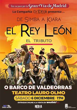 Fechas, información, programa, cartel, imágenes, mapa y ubicación de Tributo al Rey León de Simba a Kiara  (2025)  en  O Barco de Valdeorras