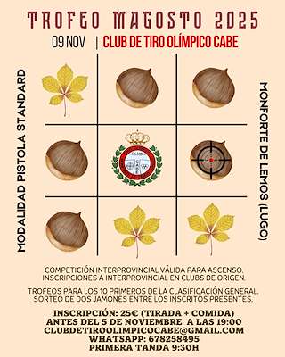 Fechas, información, programa, cartel, imágenes, mapa y ubicación de Trofeo del Magosto (2025)  en  Monforte de Lemos