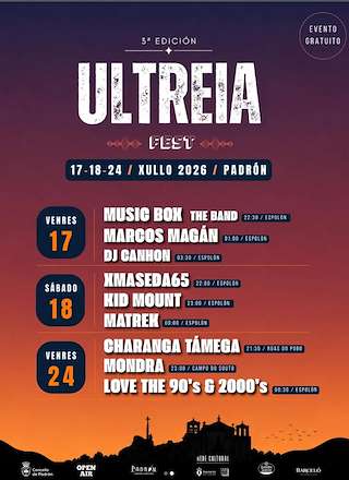 Fechas, información, programa, cartel, imágenes, mapa y ubicación de III Ultreia Fest  (2026)  en  Padrón