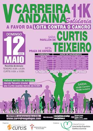 VI Carreira - Andaina Popular e Solidaria Axuda Contra o Cancro 11K en Curtis