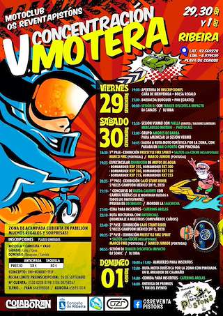 VII Concentración Motera Os ReventaPistóns en Ribeira