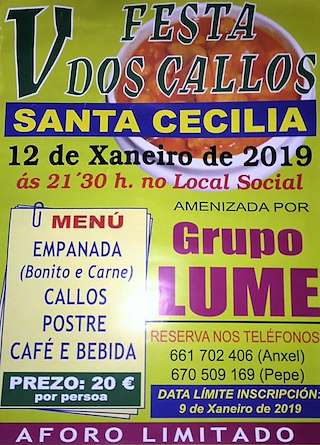 X Festa dos Callos de Santa Cecilia  en Foz